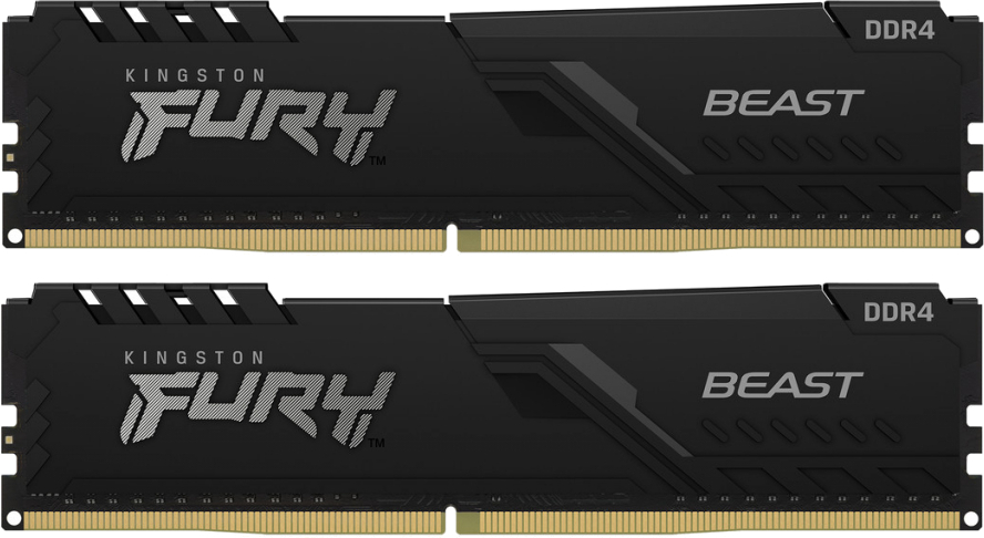 Память DDR Kingston DDR4 32Gb 3600MHz Fury Beast 2x16 (KF436C18BBK2/32) - Фото 1