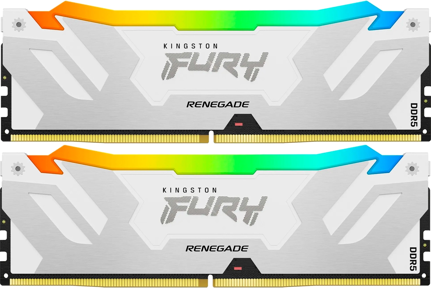 Память DDR Kingston Fury Renegade White RGB DDR5-6400 64GB (2x32GB) CL32-39-39 1.4V XMP (KF564C32RWAK2-64) - Фото 1