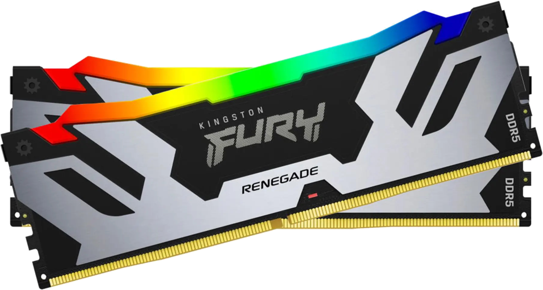 Память DDR Kingston Renegade Silver/Black RGB 2x16GB/8000 DDR5 (KF580C38RSAK2-32) - Фото 1