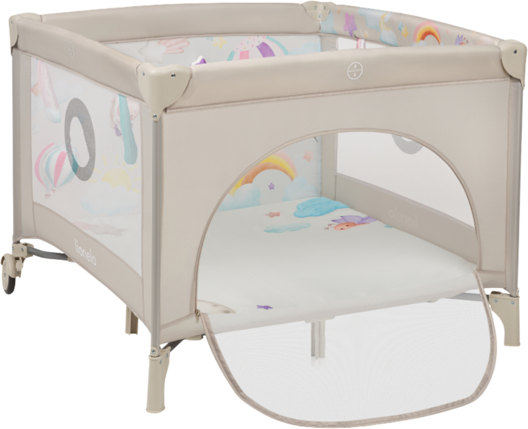 Манеж класичний Lionelo Mille Plus Grey Beige - Фото 1