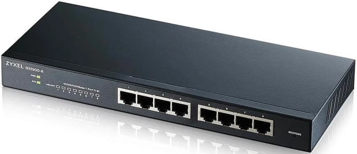 Коммутатор локальной сети (Switch) Zyxel GS1900-8 (GS1900-8-EU0102F) - Фото 1