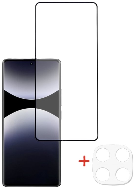 Защитное стекло для смартфона DENGOS for Xiaomi Redmi Note 14 Pro 4G/5G Black Full Glue (DG-TGSCP-09) - Фото 1