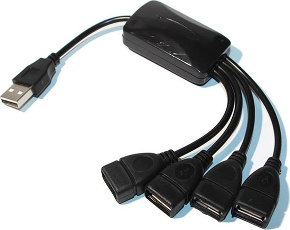 Хаб USB Voltronic 4хUSB 2.0 Black (YT-HHy4/02171) - Фото 1
