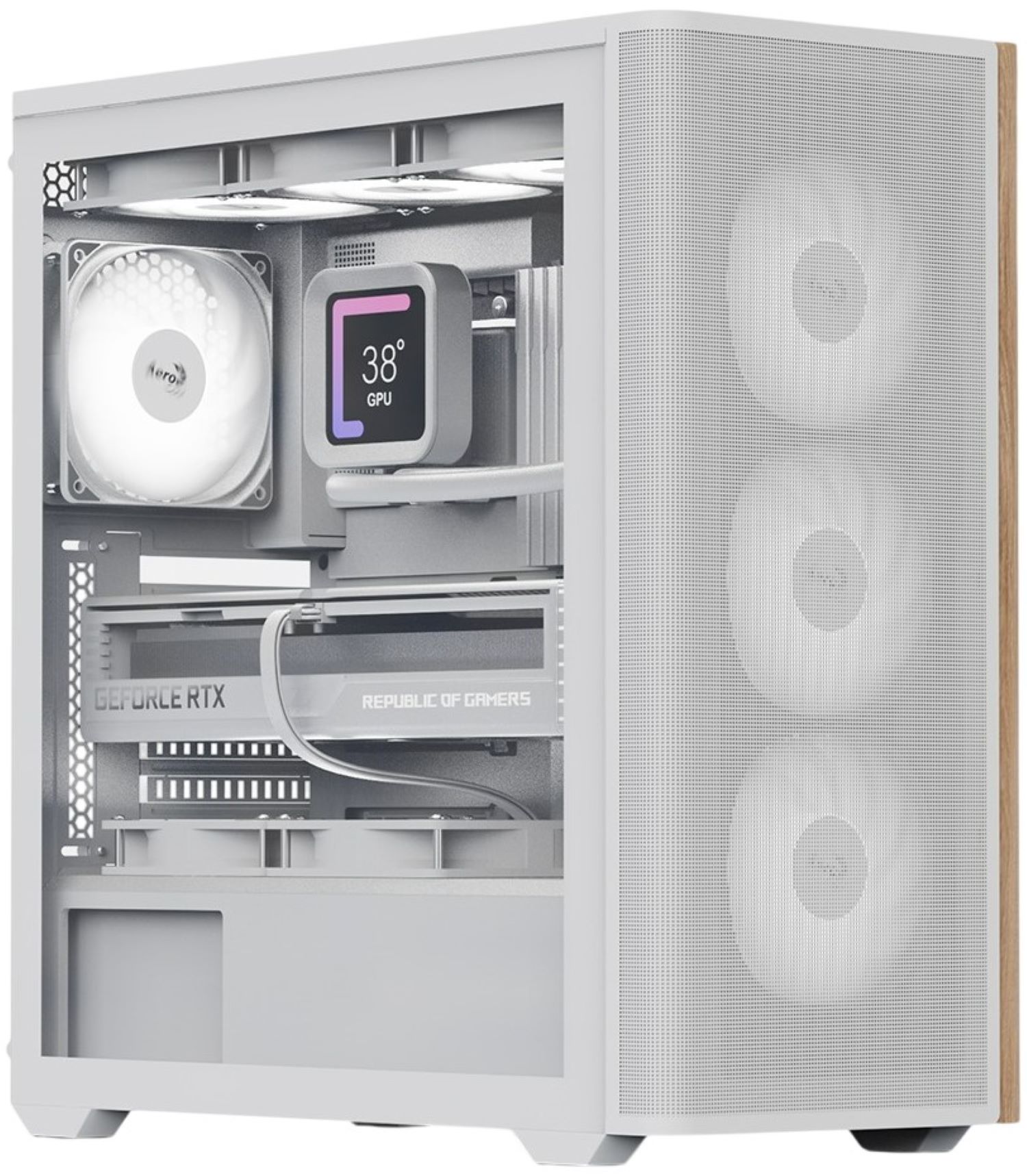 Корпус AEROCOOL D501A-G-WT-v2 (ACCM-DS01043.21) White без БП - Фото 1