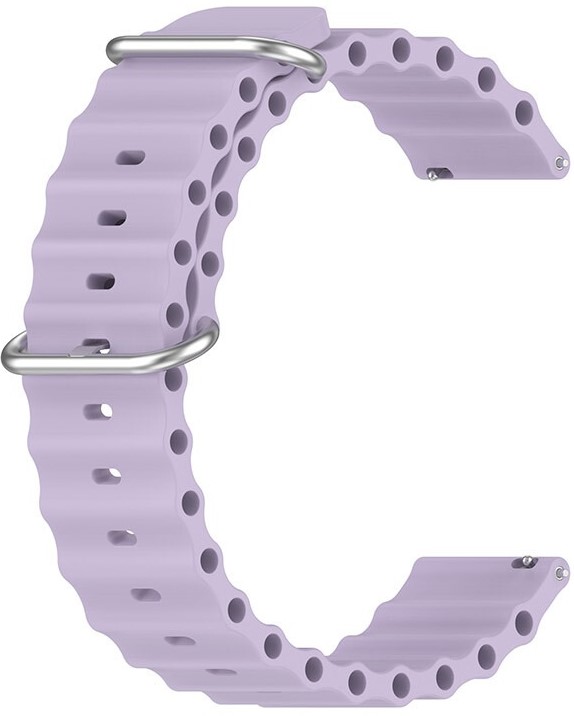 Ремешок для смарт-часов BeCover Wave Style (20mm) for Samsung Galaxy Watch 7 40/44mm/7 FE/6/6 Classic/5/5 Pro/4/4 Classic/Watch 3 (41mm) Light Purple (714145) - Фото 1
