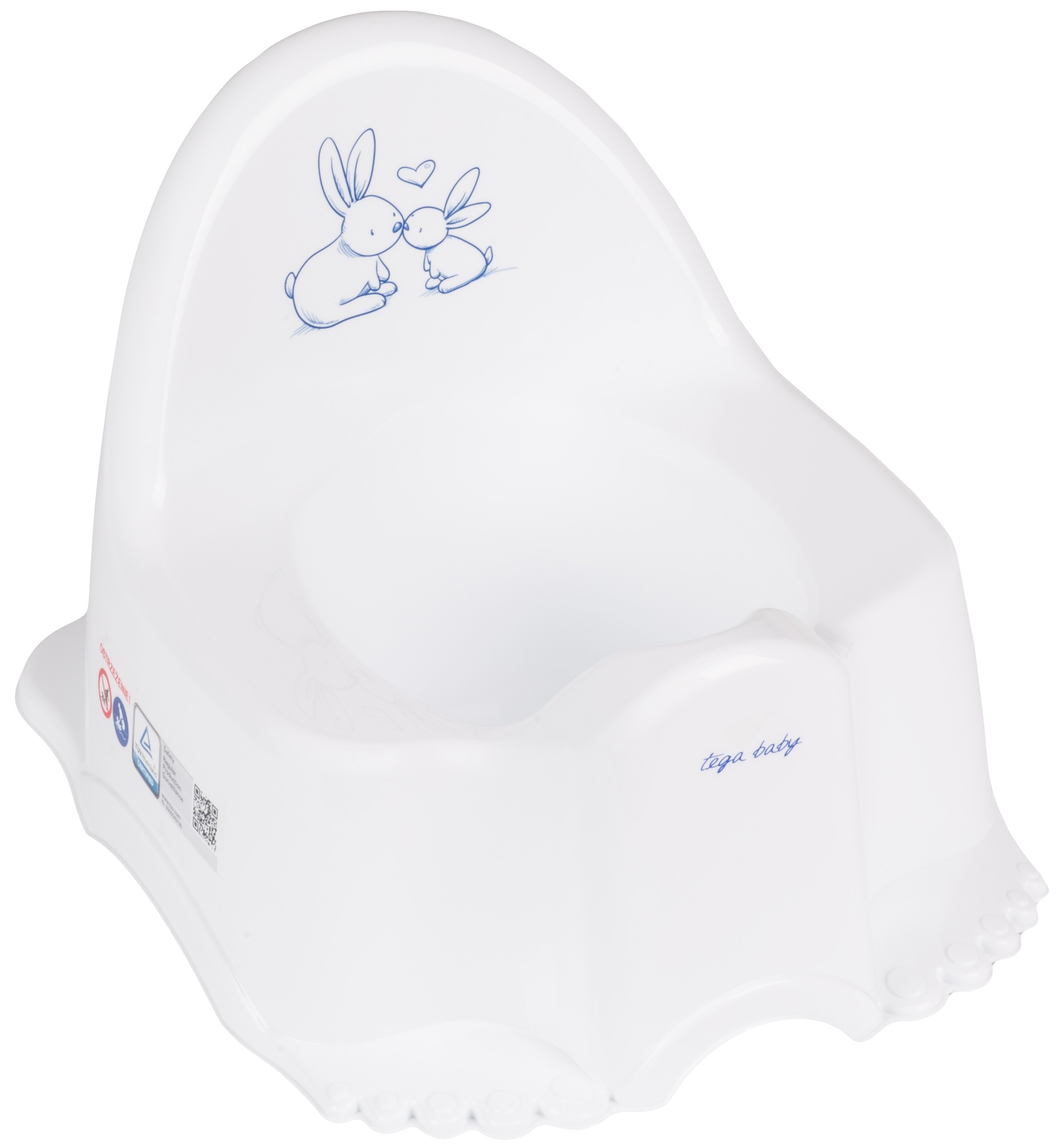 Горщик дитячий Tega Baby ЕСО Зайчики Білий (KR-007-103) - Фото 1