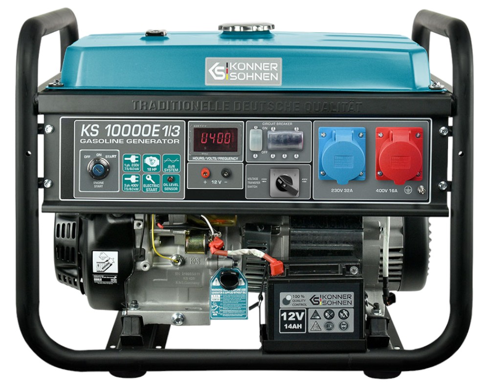 Генератор бензиновый Konner&Sohnen KS10000E-1/3 - Фото 1