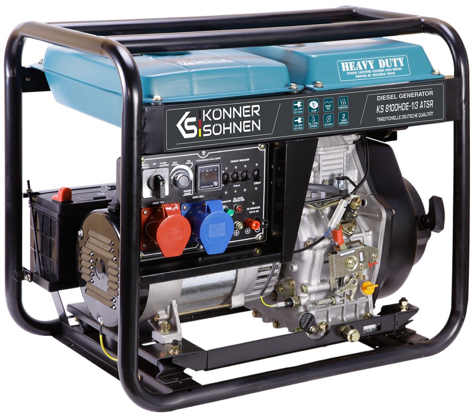 Генератор дизельный Konner&Sohnen KS 8100HDE-1/3 ATSR (EURO V) - Фото 1
