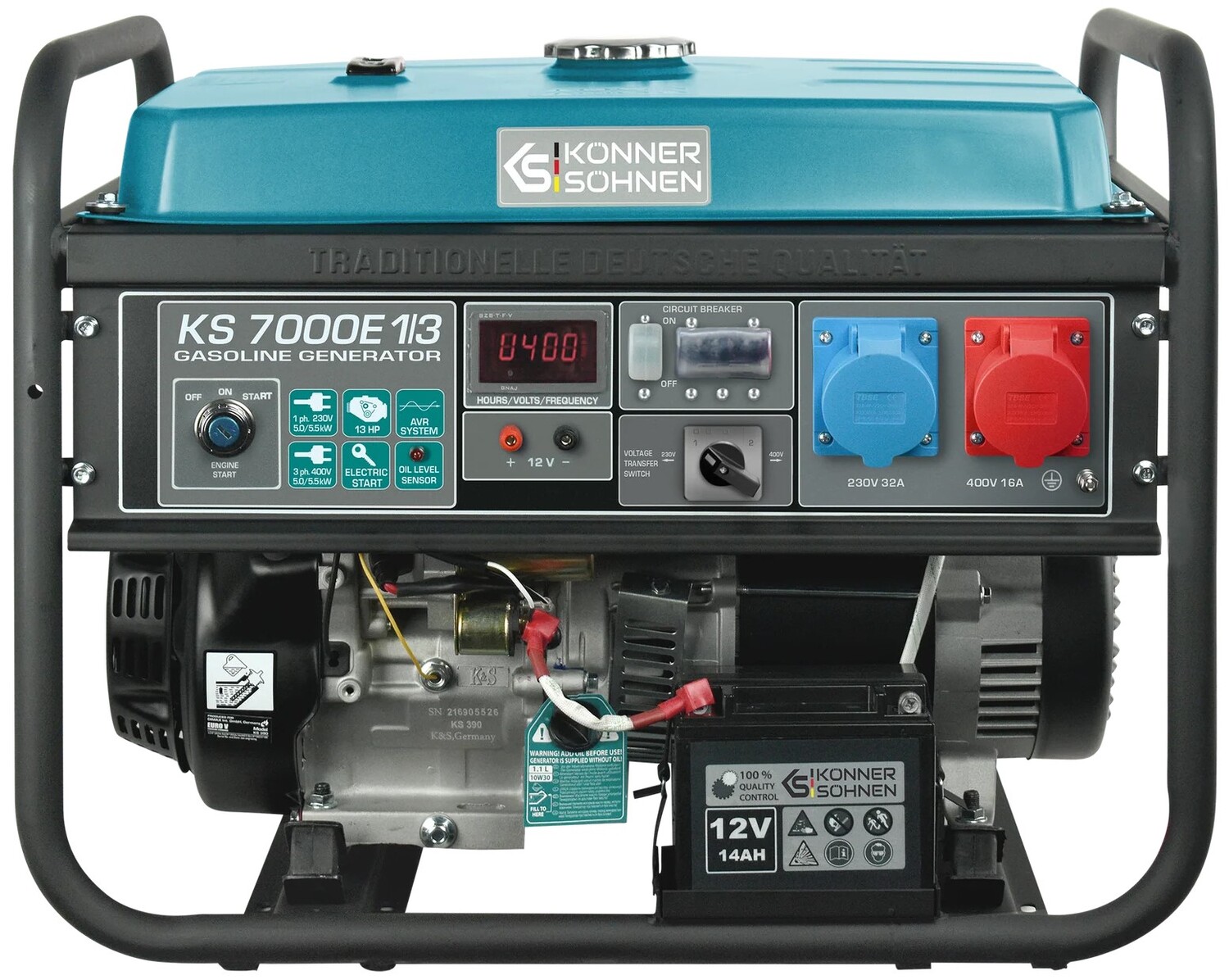 Генератор бензиновый Konner&Sohnen KS7000E-1/3 - Фото 1
