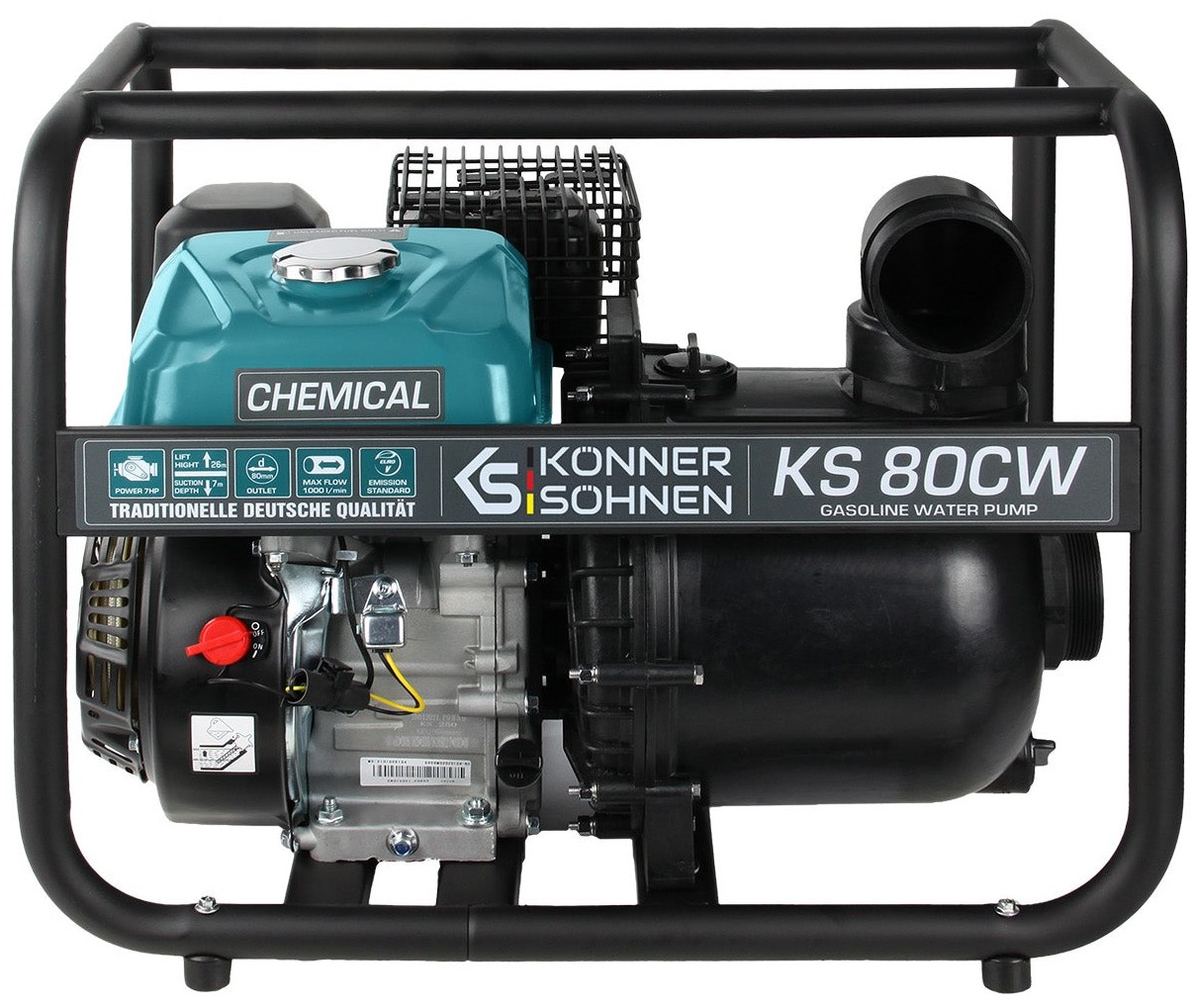 Мотопомпа Konner&Sohnen KS 80CW - Фото 1