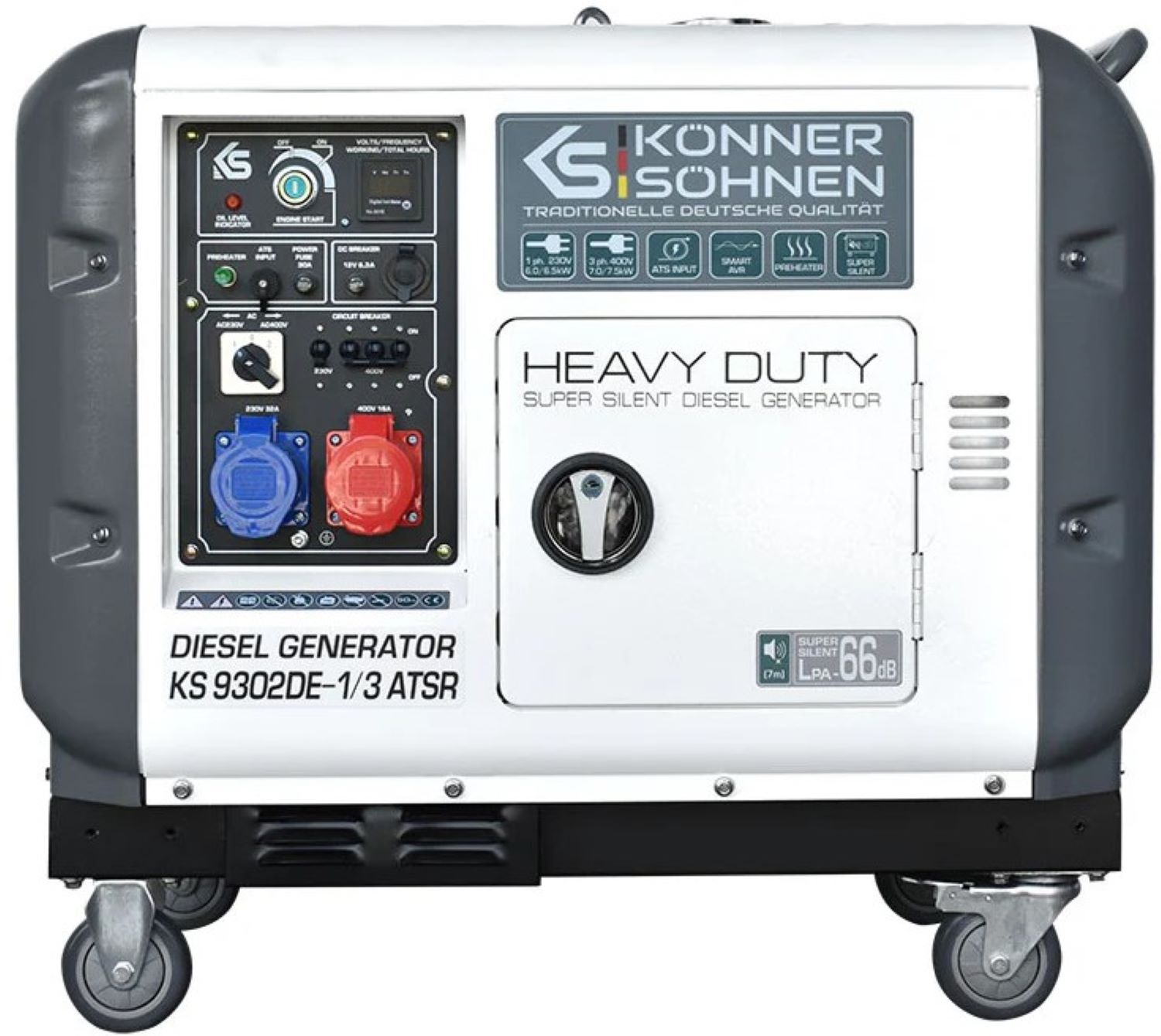 Генератор дизельний Konner&Sohnen KS 9302DE-1/3 ATSR 230 - Фото 1