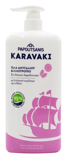 Гель для душа Karavaki пена для ванны Миндальное молоко 750 мл (KSGM750) - Фото 1