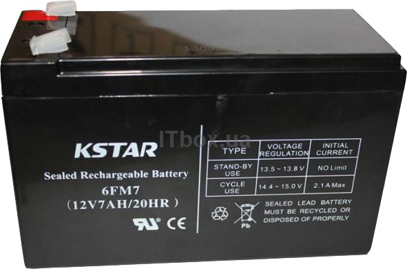 Аккумулятор для ИБП KSTAR 12V 7Ah (6-FM-7) AGM - Фото 1