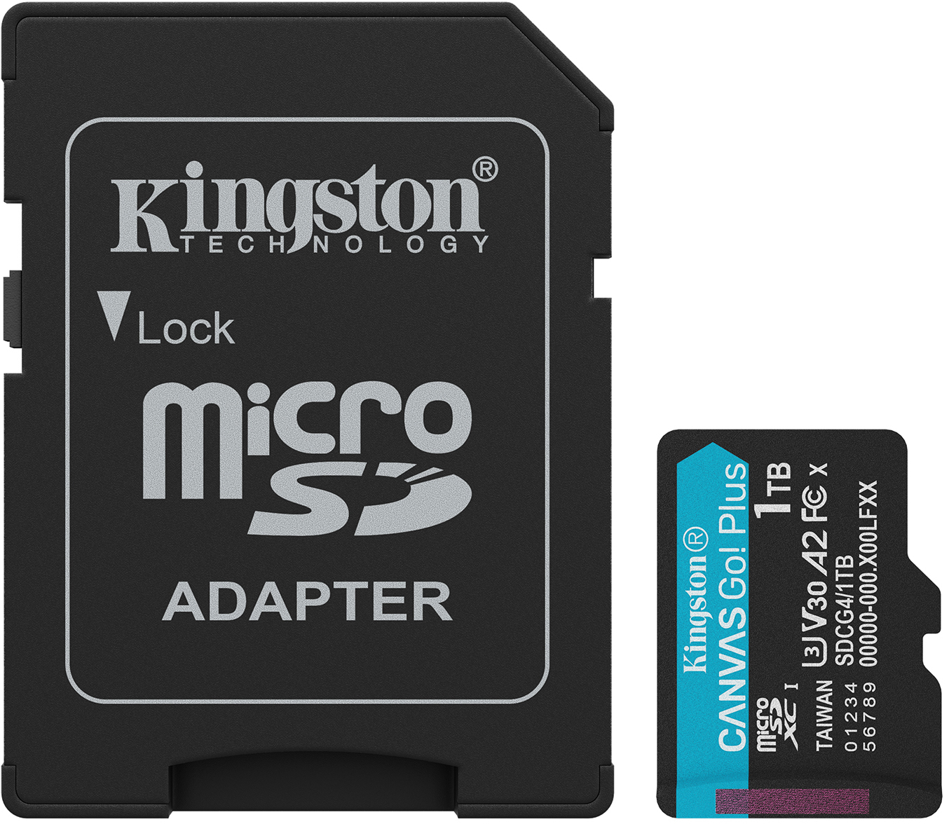 Карта пам'яті Kingston MicroSDXC 1TB Canvas Go! Plus G4 Class 10 UHS-I U3 V30 A2 + SD-adapter (SDCG4/1TB) - Фото 1