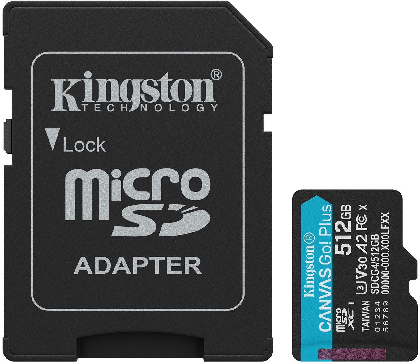 Карта памяти Kingston MicroSDXC 512GB Canvas Go! Plus G4 Class 10 UHS-I U3 V30 A2 + SD-adapter (SDCG4/512GB) - Фото 1