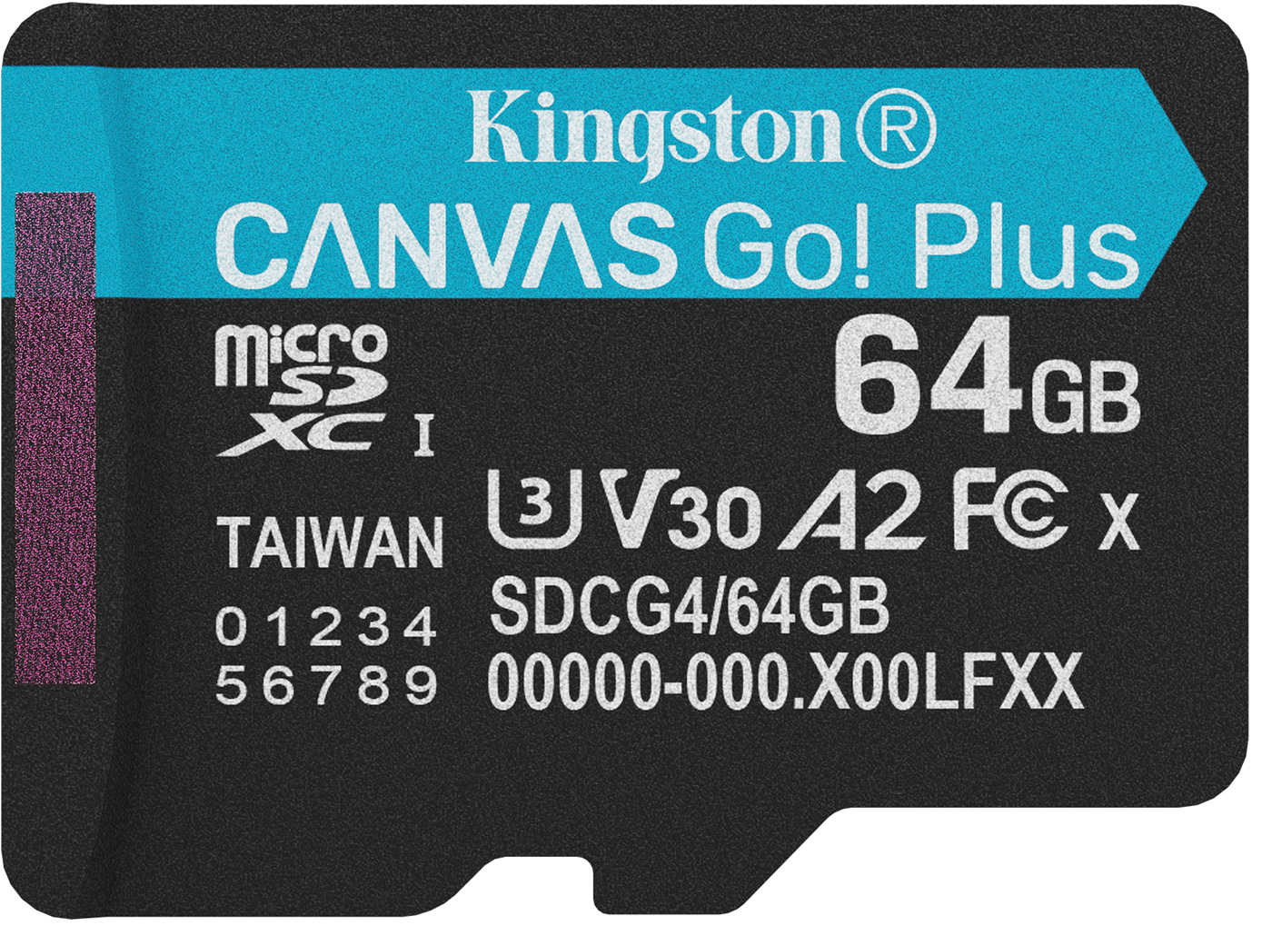Карта пам'яті Kingston MicroSDXC 64GB Canvas Go! Plus G4 Class 10 UHS-I U3 V30 A2 (SDCG4/64GBSP) - Фото 1