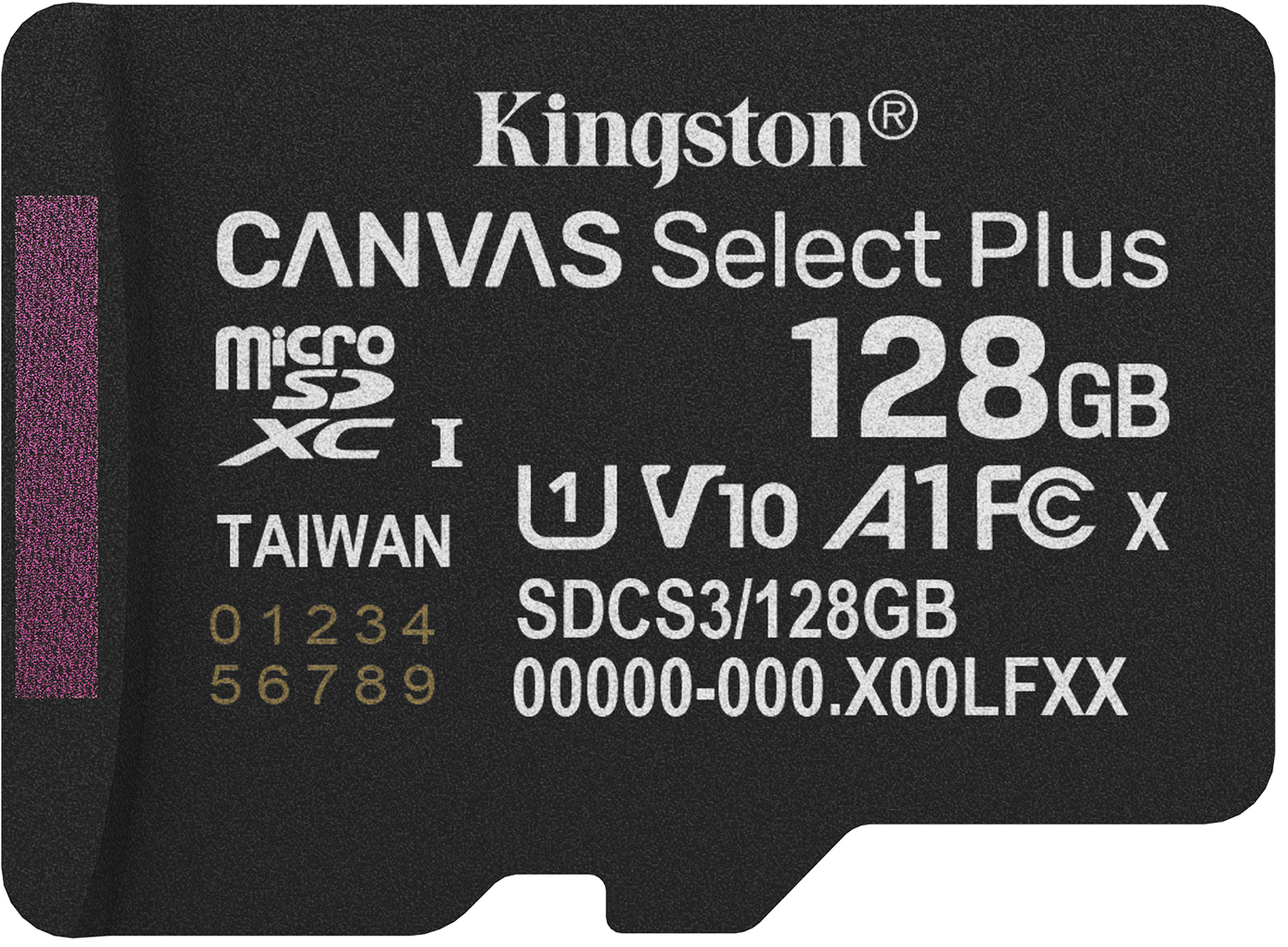 Карта пам'яті Kingston Canvas Select Plus Gen3 microSDXC 128GB Class 10 UHS-I U1 V10 A1 (SDCS3/128GBSP) - Фото 1