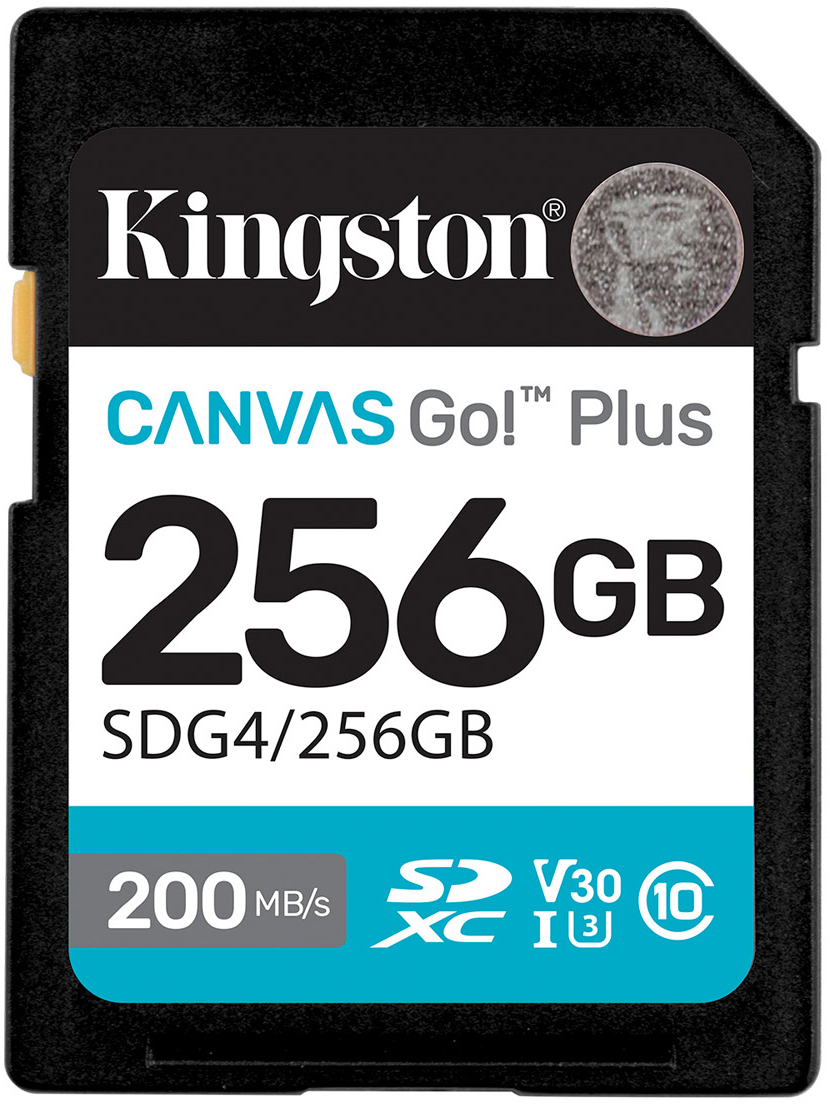 Карта пам'яті Kingston SDXC 256GB Canvas Go! Plus G4 Class 10 UHS-I U3 V30 (SDG4/256GB) - Фото 1
