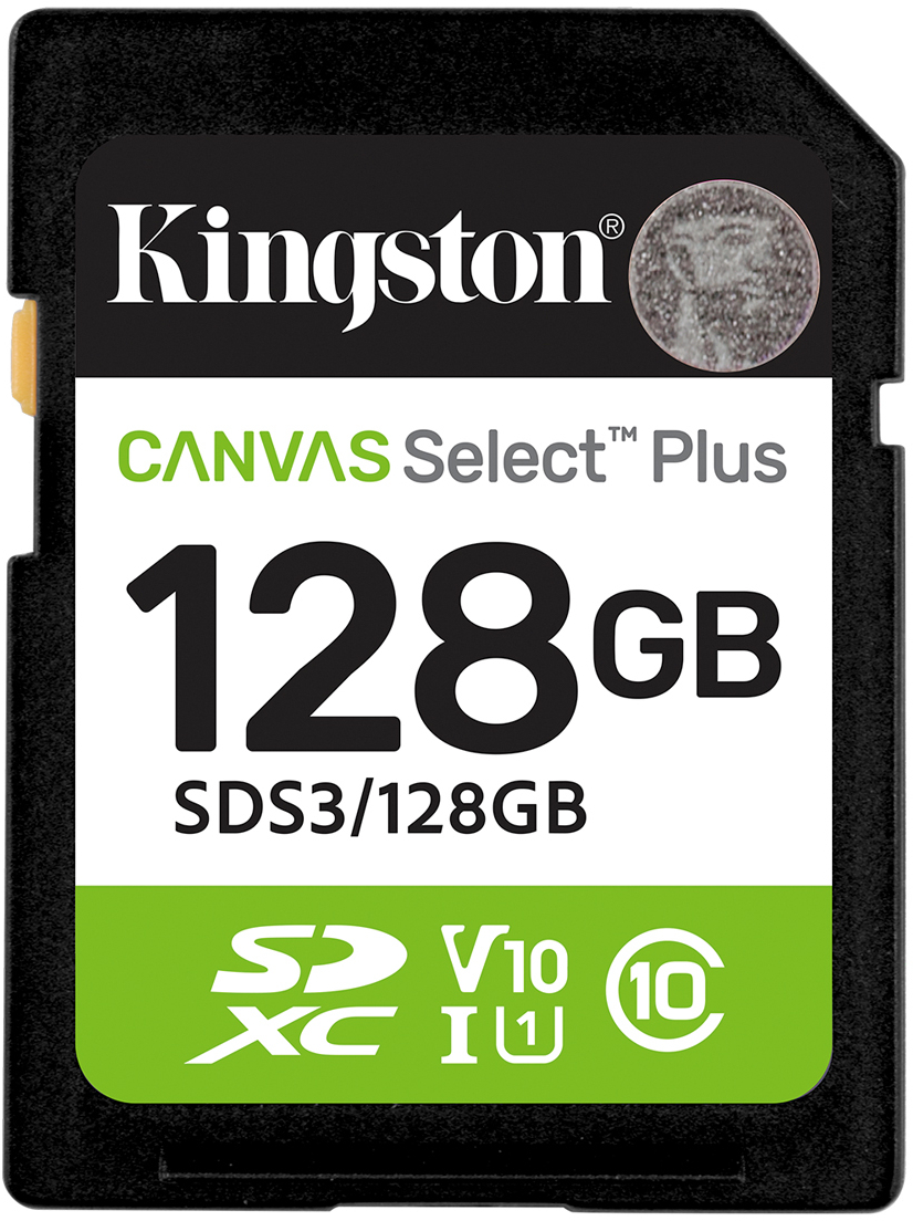 Карта памяти Kingston 128GB SDXC Canvas Select Plus Gen3 (SDS3/128GB) - Фото 1