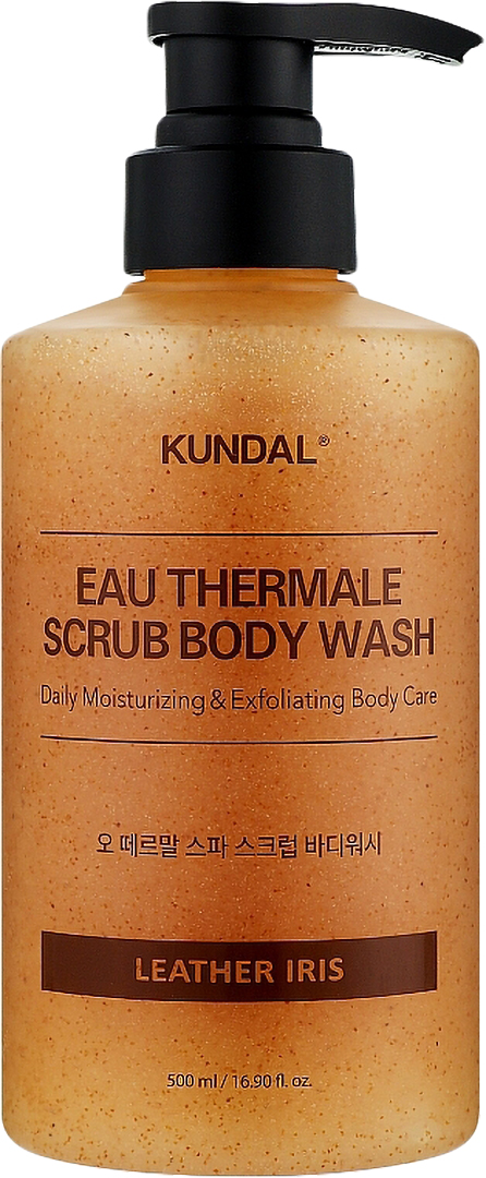 Купить Гель для душа Kundal скраб LEATEHR IRIS 500 мл (8809809428679) - Фото 1 Гель для душа Kundal скраб LEATEHR IRIS 500 мл (8809809428679) - Фото 1
