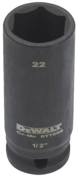 Торцевая головка DeWALT IMPACT 1/2 х 22 мм удлиненная (DT7556) - Фото 1