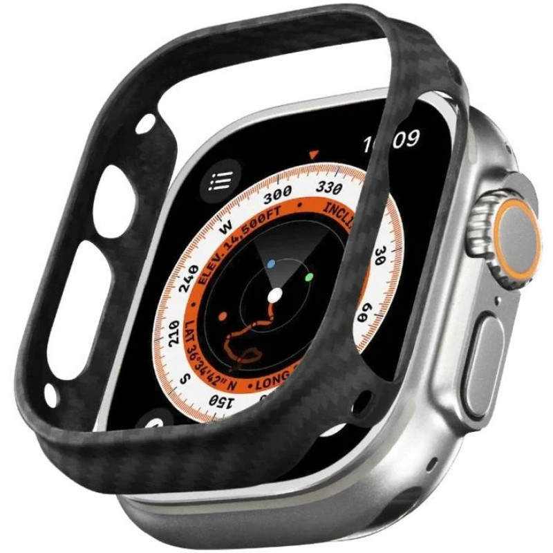 Чехол-бампер для смарт-часов Pitaka Air Case Black/Grey for Apple Watch Ultra 2/Ultra 49mm (KW3001A) - Фото 1