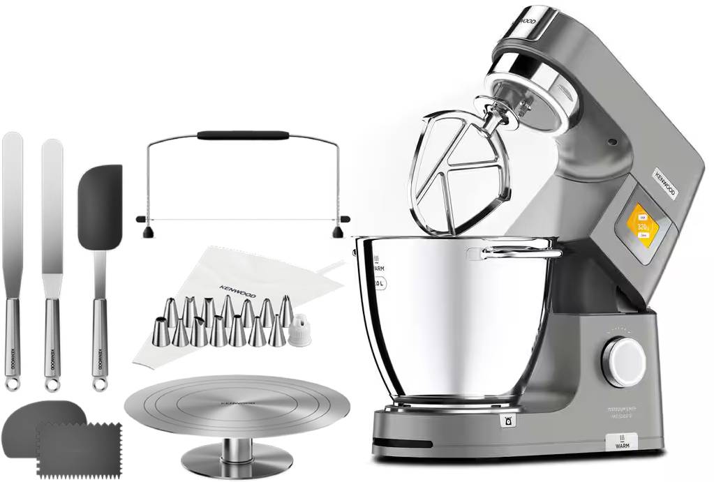 Комплект техніки Kenwood Кухонна машина і комбайн + Кухарський набір приладдя Kenwood KWL90.244SI Chef Patissier XL + Кондитерський набір KWSD100