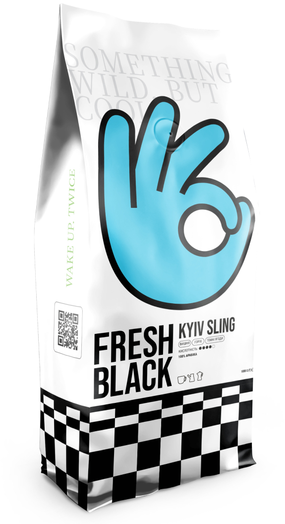 Кофе в зернах Fresh Black blend Kyiv Sling new 1кг - Фото 1