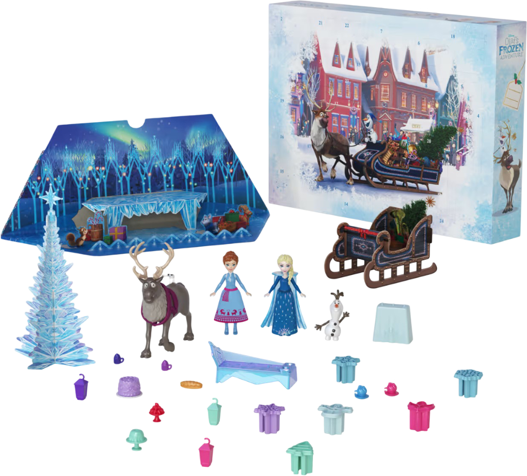 Набор игровых фигурок Disney Frozen Адвент-календарь Ледяное сердце (HWX20) - Фото 1