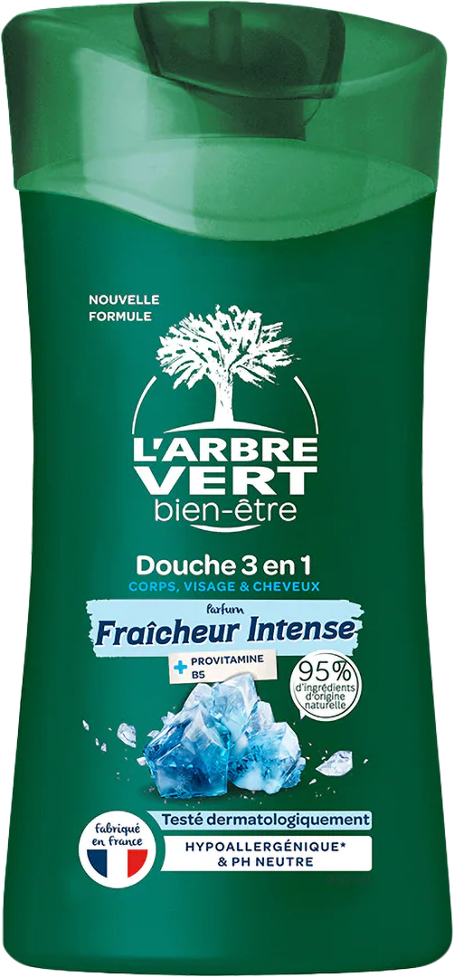 Гель для душа L'Arbre Vert Интенсивная свежесть с провитаминами В5 260 мл (3450601100512) - Фото 1