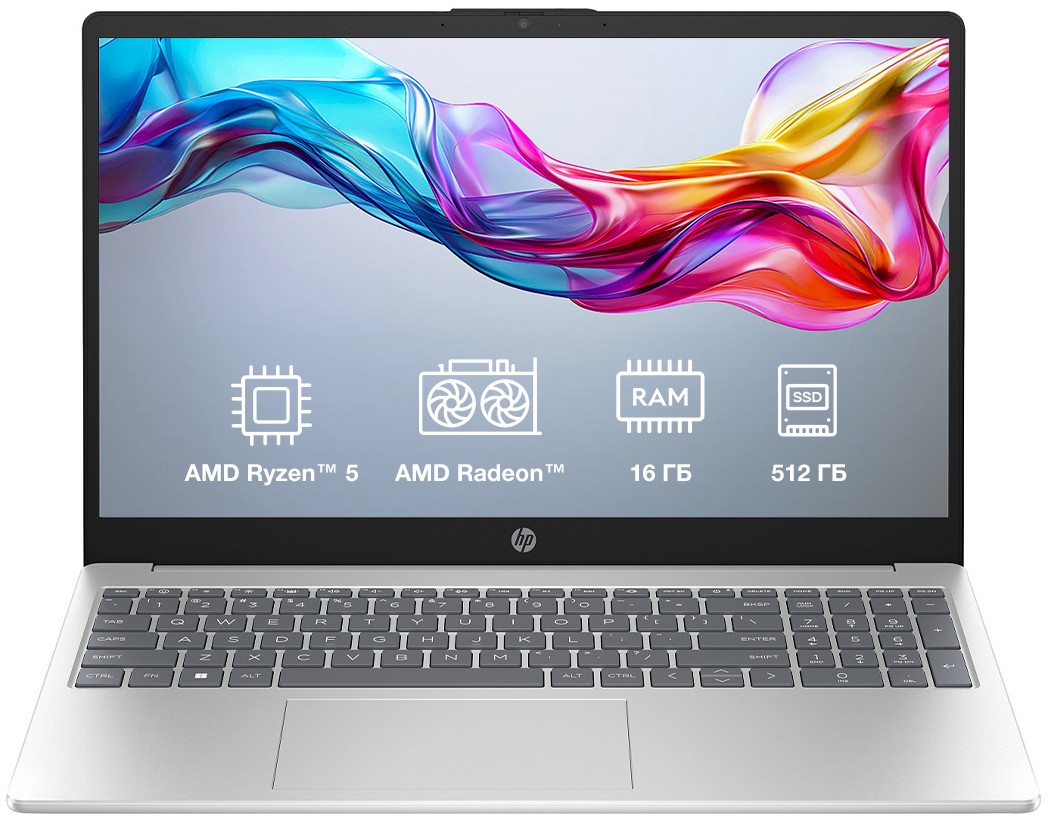 Ноутбук HP Laptop 15-fc0160ua (BF1J1EA) Natural Silver - Фото 1