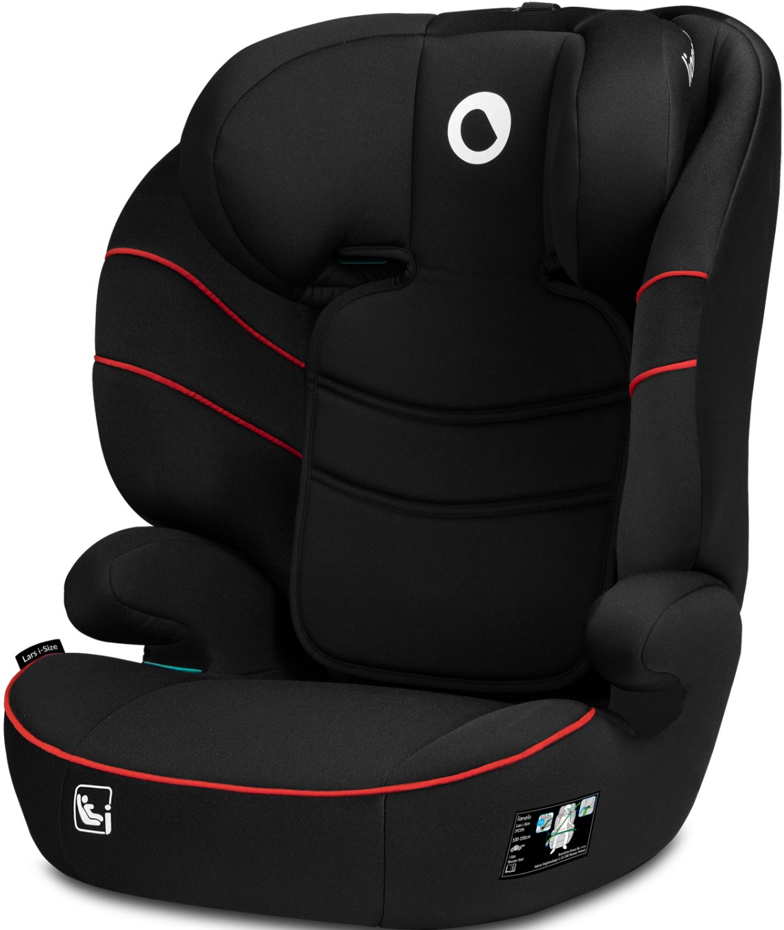 Автокресло Lionelo LARS I-SIZE SPORTY BLACK RED - Фото 1