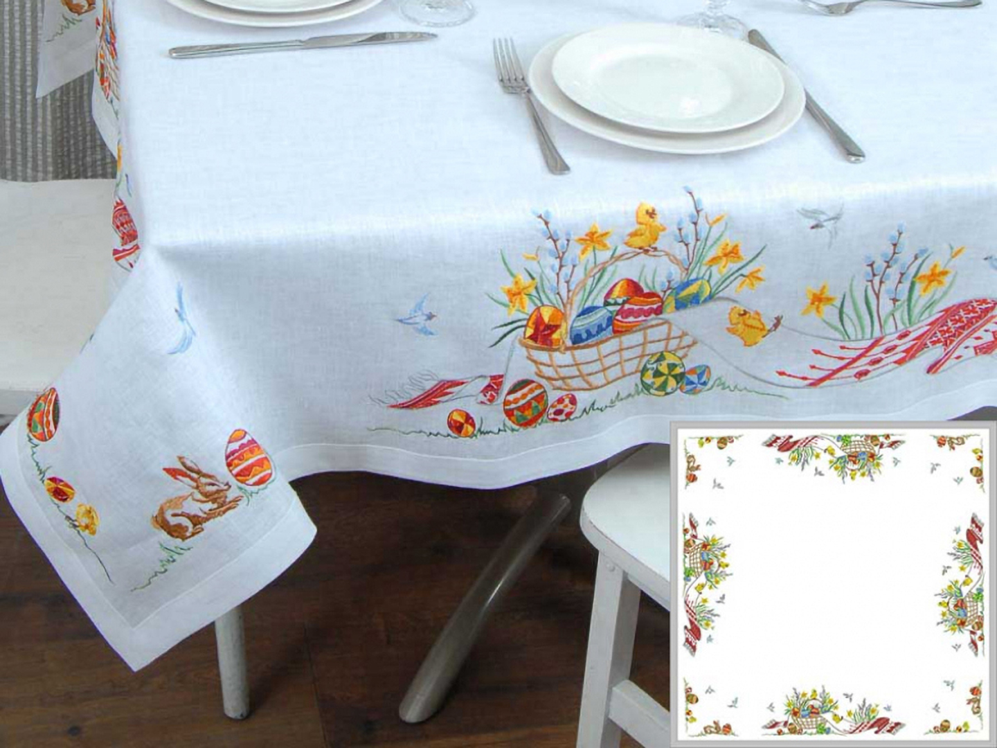 Скатертина квадратна Lefard Великдень 140х140 (08-022) - Фото 1