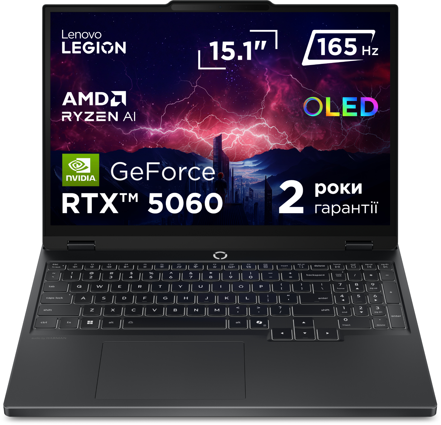 Ноутбук игровой Lenovo Legion 5 15AKP10 (83F1001ERA) Eclipse Black - Фото 1