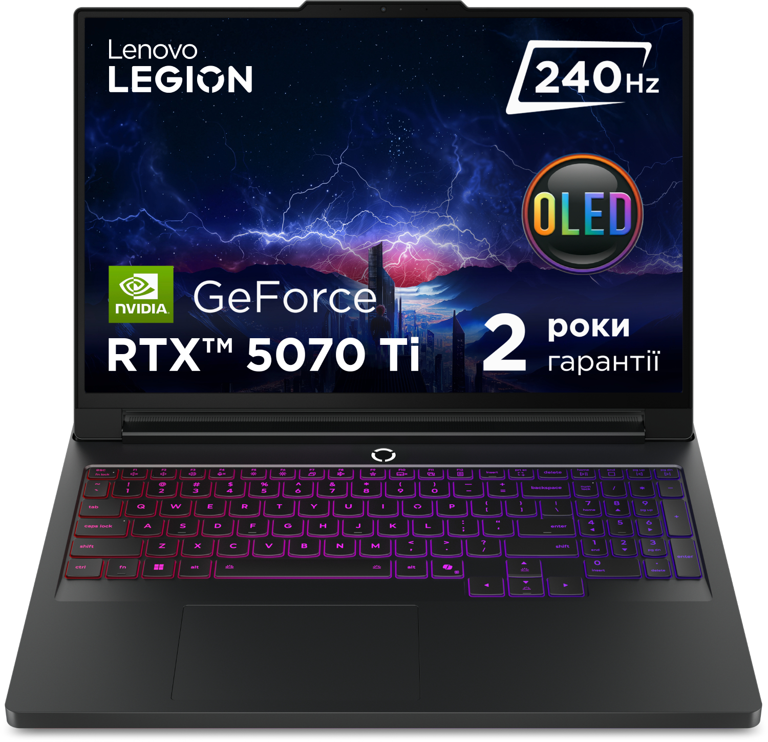 Ноутбук игровой Lenovo Legion Pro 7 16IAX10H (83F500BFRA) Eclipse Black - Фото 1
