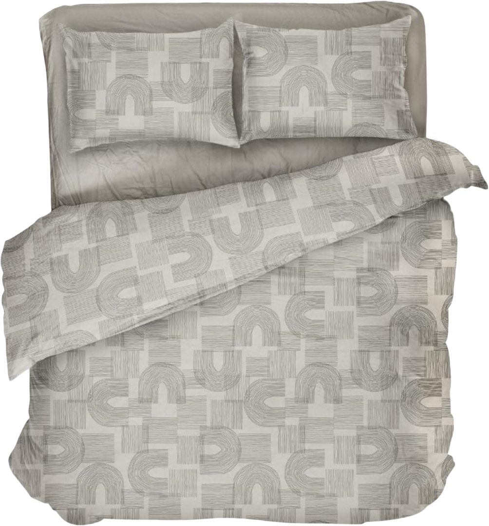 Комплект постільної білизни Lelit Темно-Бежевий L-2047 євро (1194412) - Фото 1