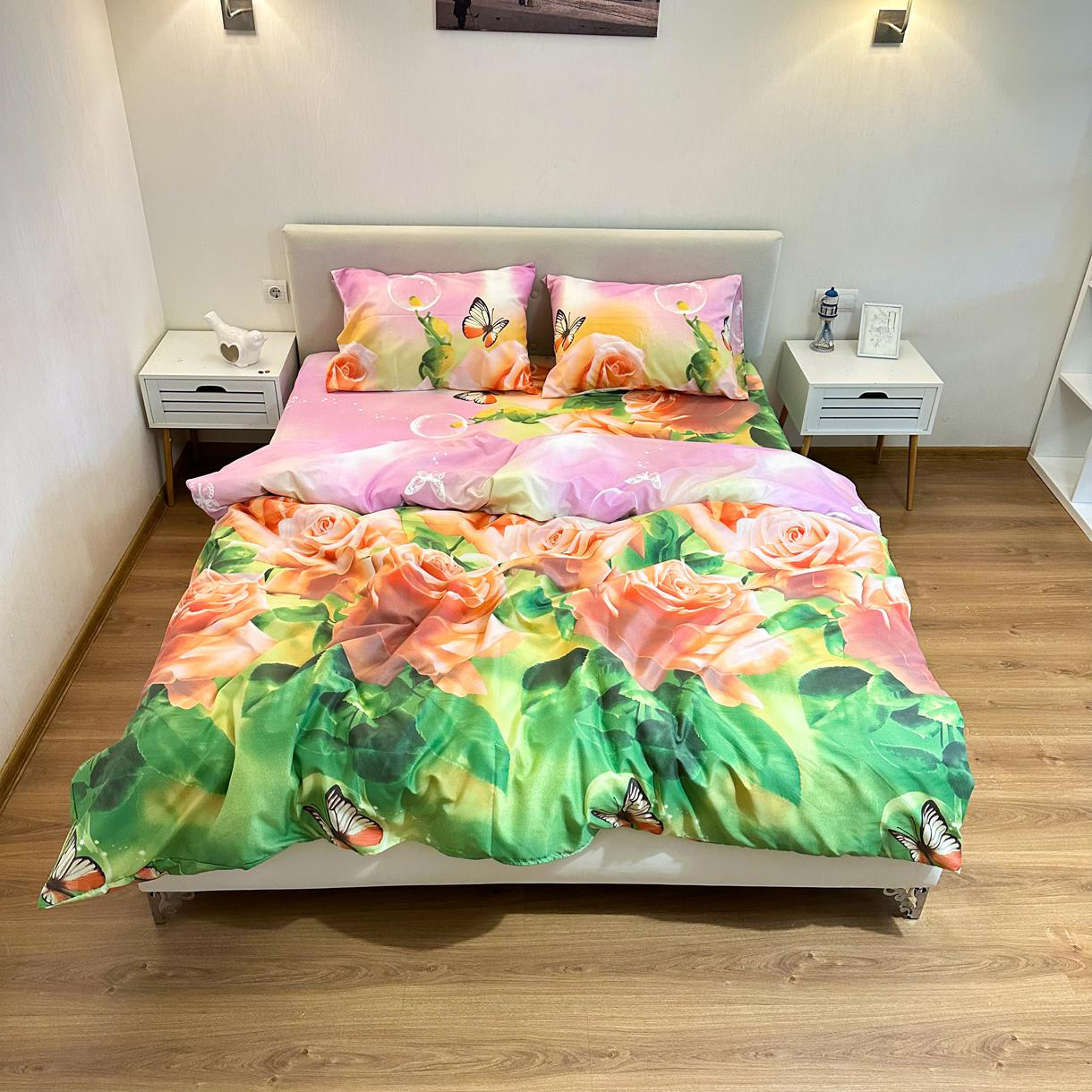 Купить Комплект постельного белья Lelit Поликотон Розово-Зеленый P-0097 семейный (1194844) - Фото 1 Комплект постельного белья Lelit Поликотон Розово-Зеленый P-0097 семейный (1194844) - Фото 1