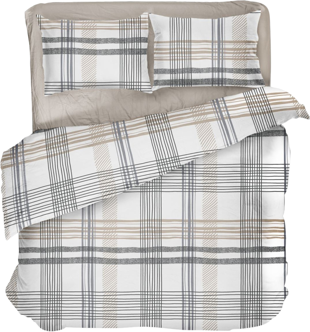 Купити Комплект постільної білизни Lelit Мікрофібра Бежево-Сірий P-0140 сімейний (1195354) - Фото 1 Комплект постільної білизни Lelit Мікрофібра Бежево-Сірий P-0140 сімейний (1195354) - Фото 1