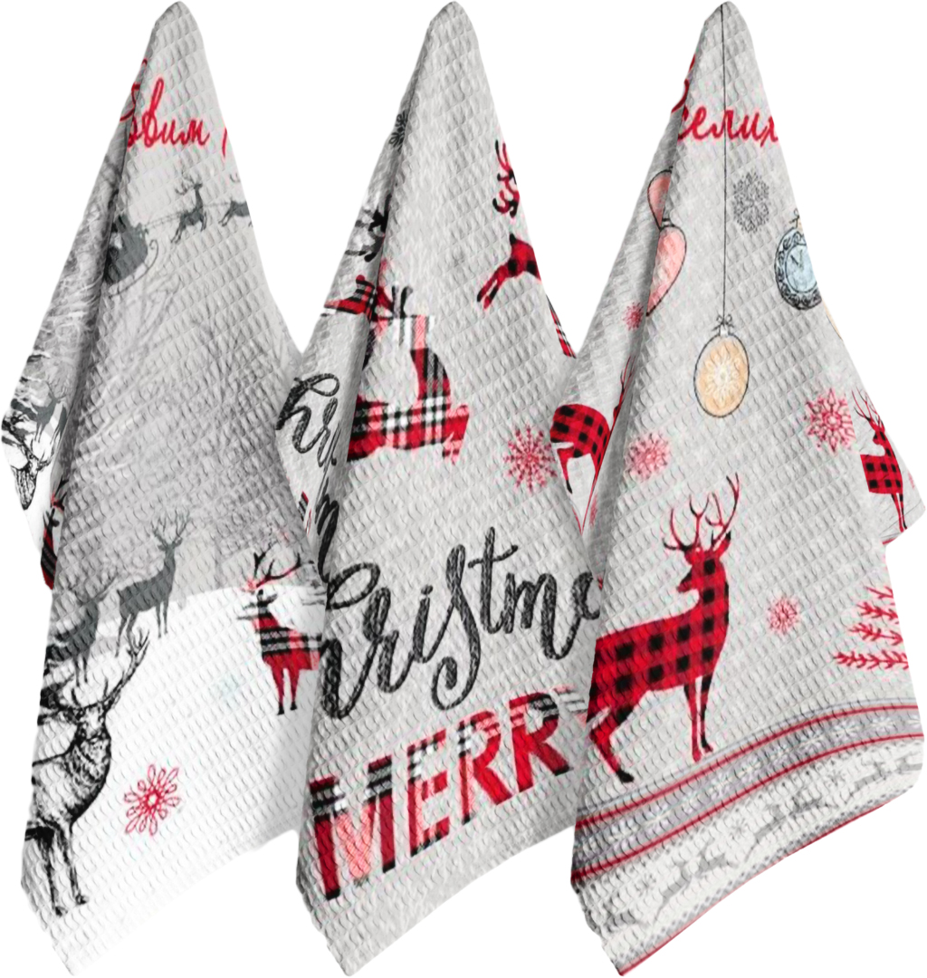 Набір рушників Lelit MERRY CHRISTMAS 8071 50х30 3 шт. (1198927) - Фото 1