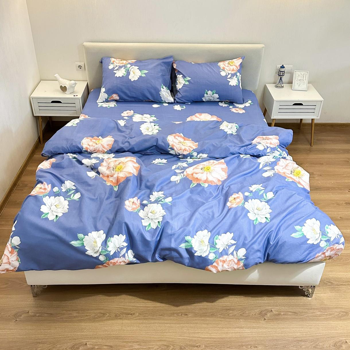 Комплект постельного белья Lelit P-0104 Поликотон Синий семейный (1194846) - Фото 1