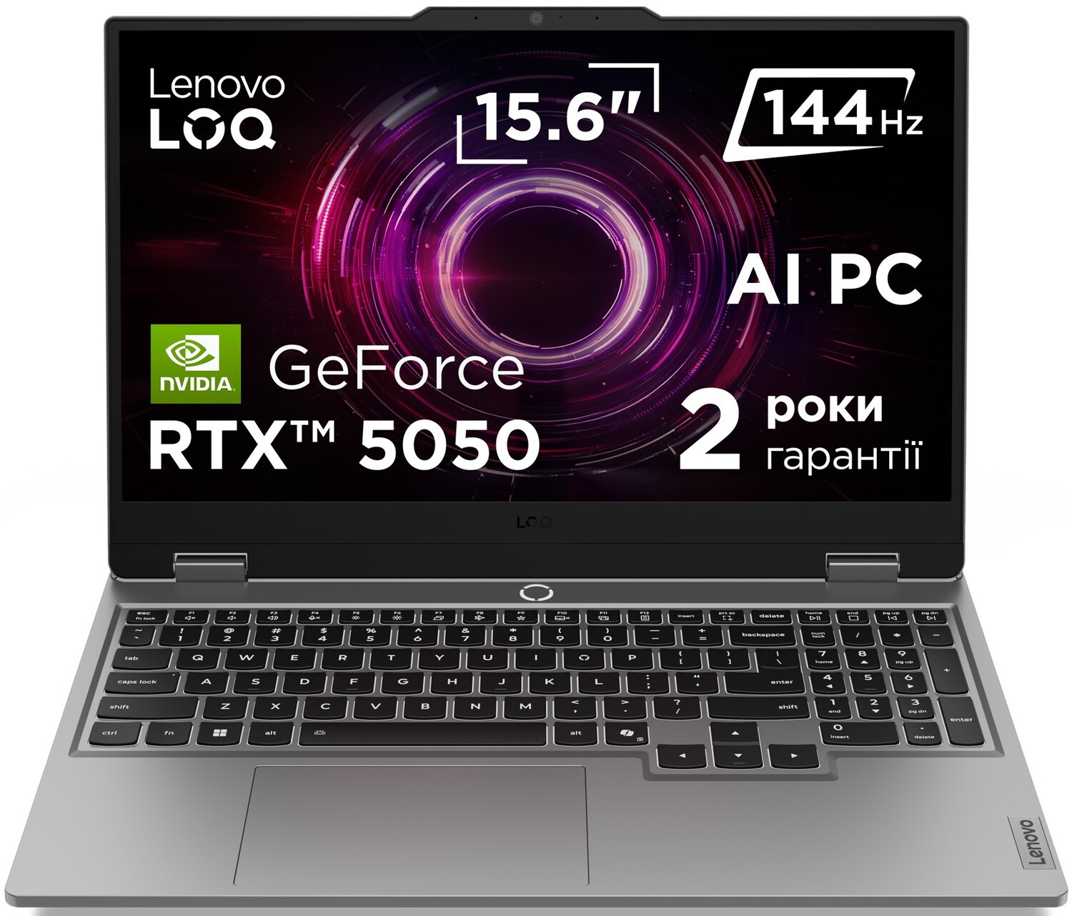 Ноутбук ігровий Lenovo LOQ 15AHP10 (83JG00F9RA) Luna Grey