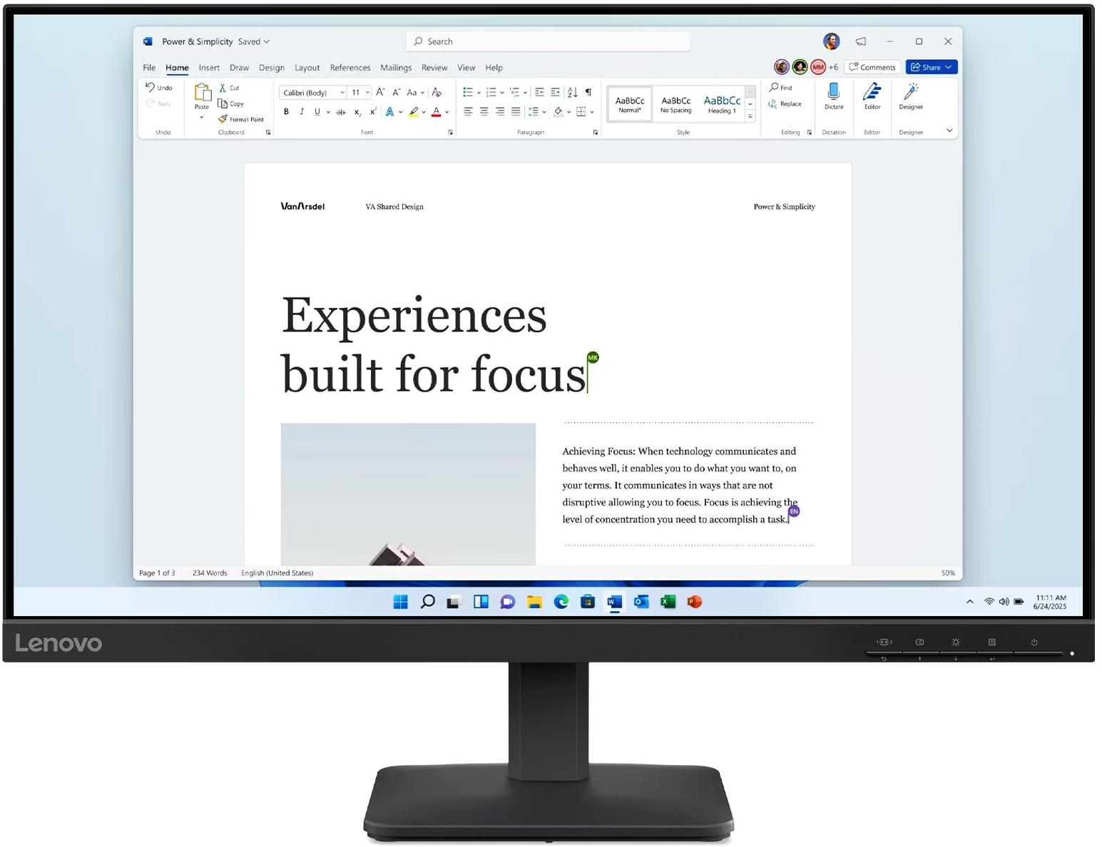 Монитор Lenovo L24-4E (68C2KAC1UA) - Фото 1