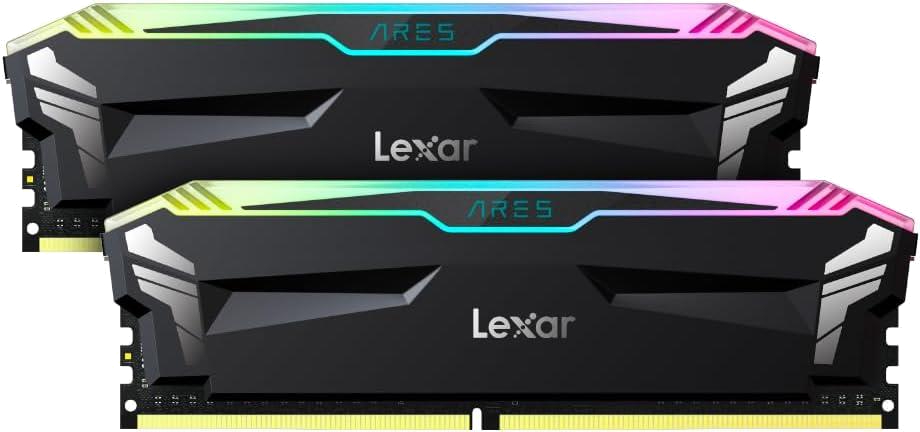 Память DDR Lexar Ares RGB Black DDR4 3600MHz 32GB Kit 2x16GB (LD4BU016G-R3600GDLA) - Фото 1
