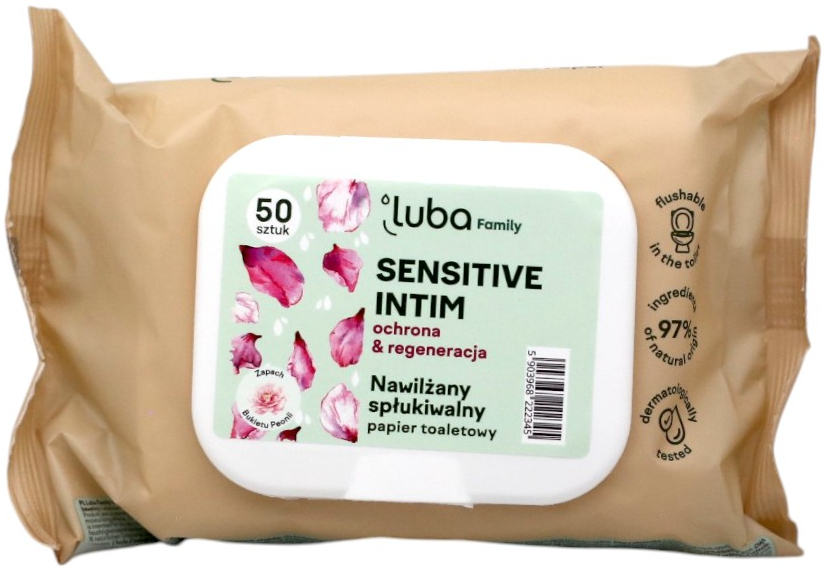 Купити Вологий туалетний папір Luba Family Sensitive Intim 50 шт. (LFTPVSI50) - Фото 1 Вологий туалетний папір Luba Family Sensitive Intim 50 шт. (LFTPVSI50) - Фото 1