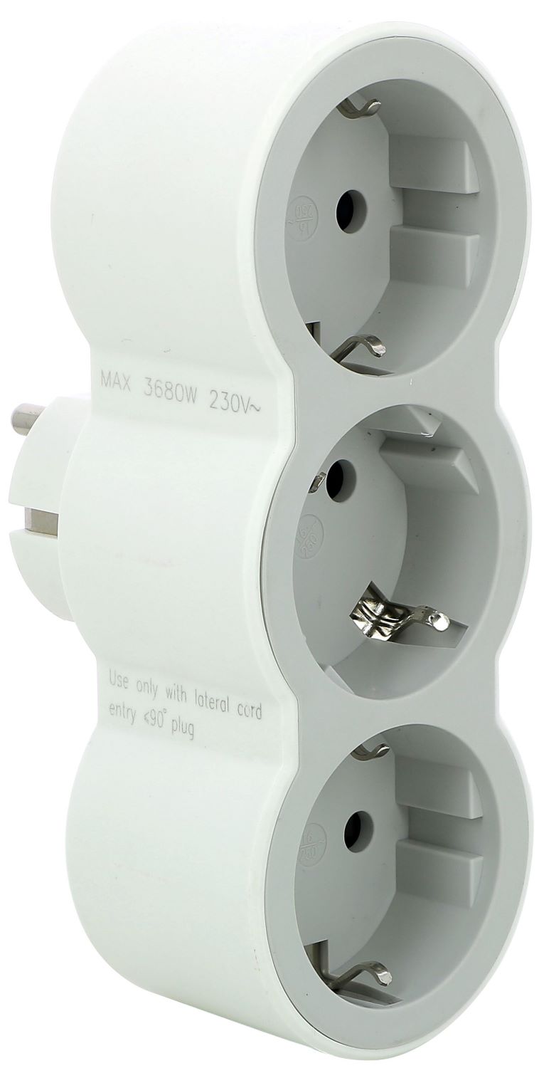 Разветвитель 220В Legrand 3 р White-grey (694518) - Фото 1