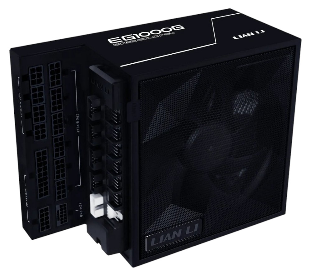 Блок питания для ПК Lian Li EDGE GOLD 1000W Black with Hub, EU Cord (G9P.EG1000G.BH00.EU) - Фото 1