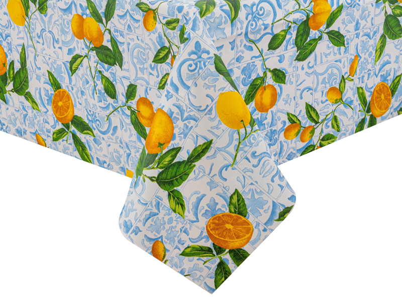 Скатертина прямокутна Lefard Limones ceramica cielo 140х180 см (715-290) - Фото 1