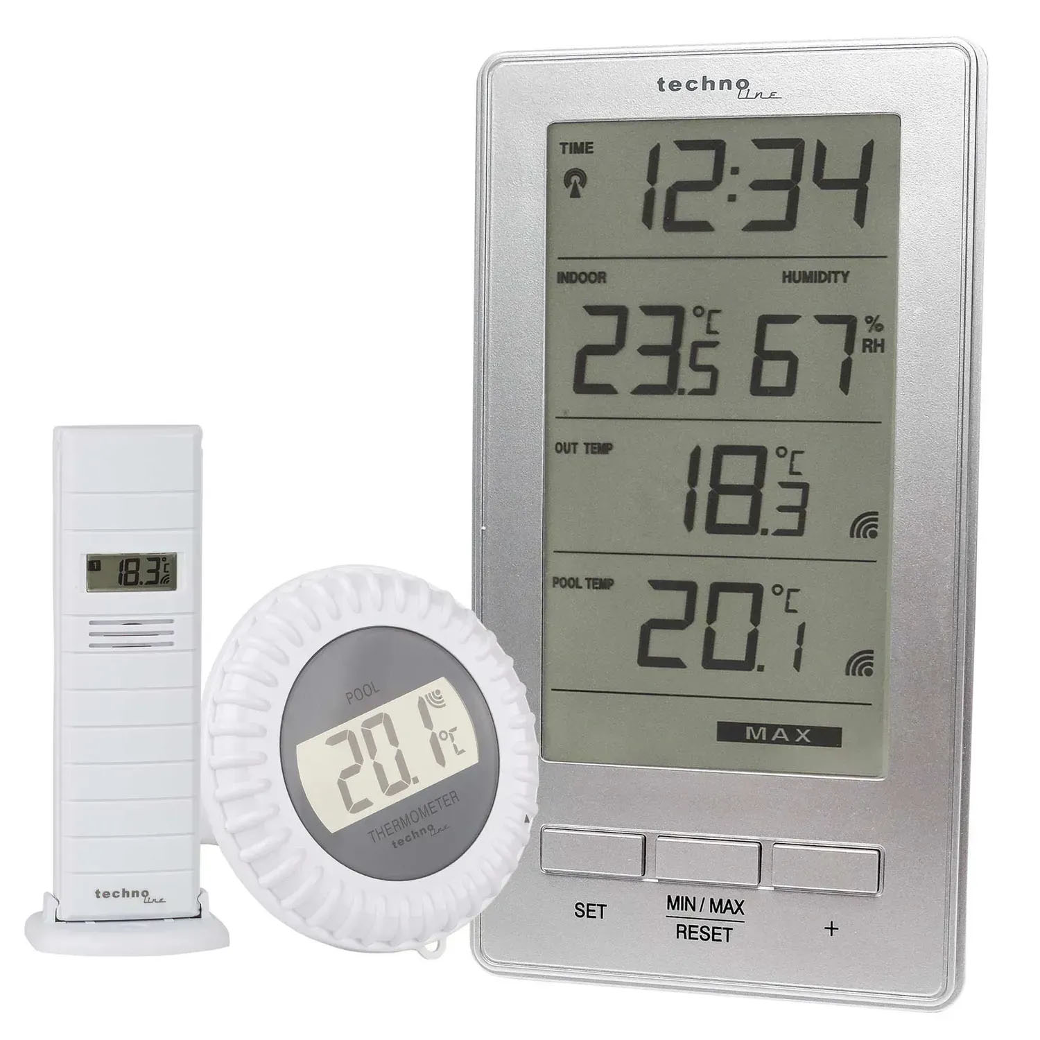 Термогигрометр Technoline WS9069 IT Silver - Фото 1