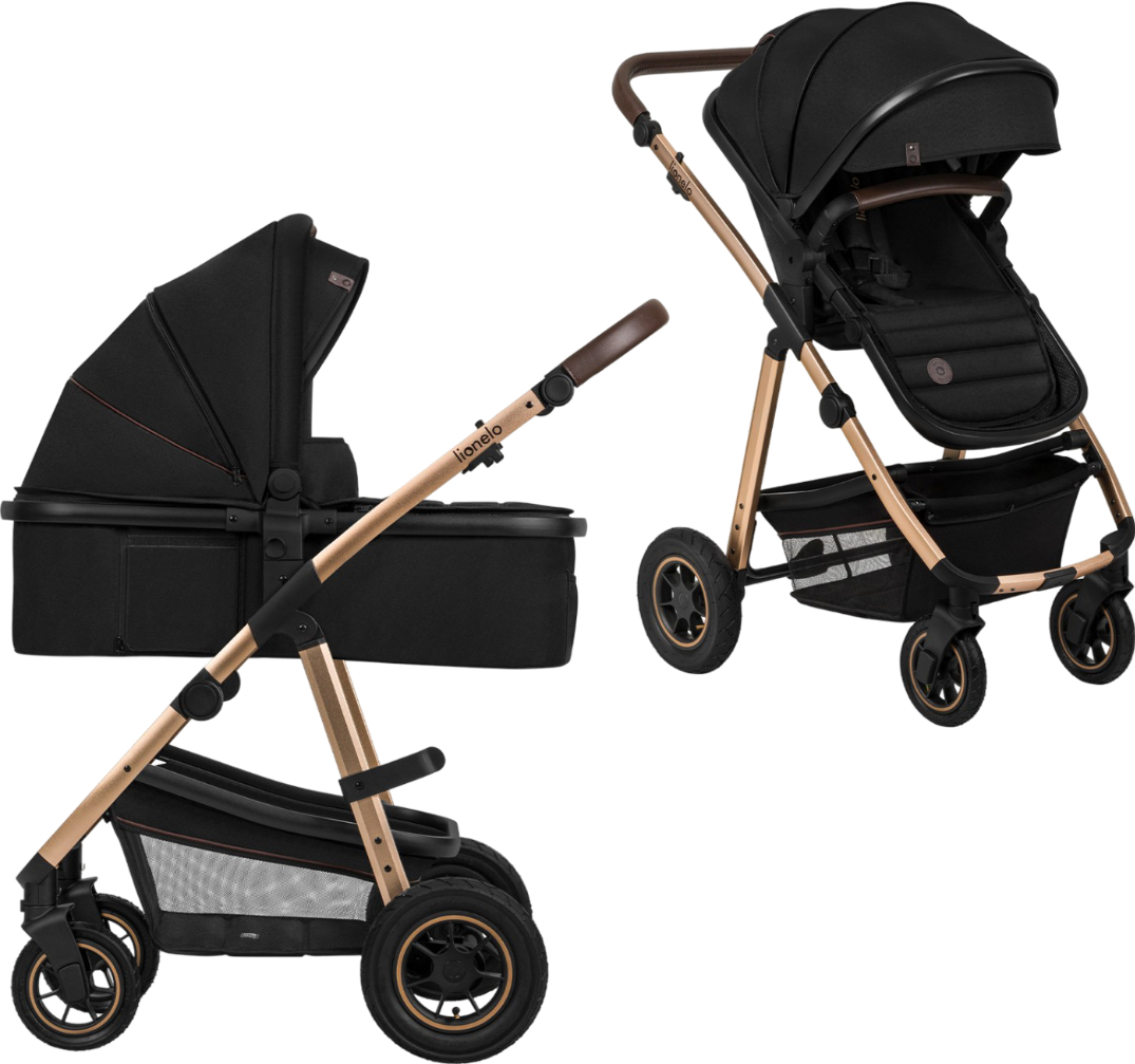 Коляска универсальная 2 в 1 Lionelo AMBER Black Onyx - Фото 1