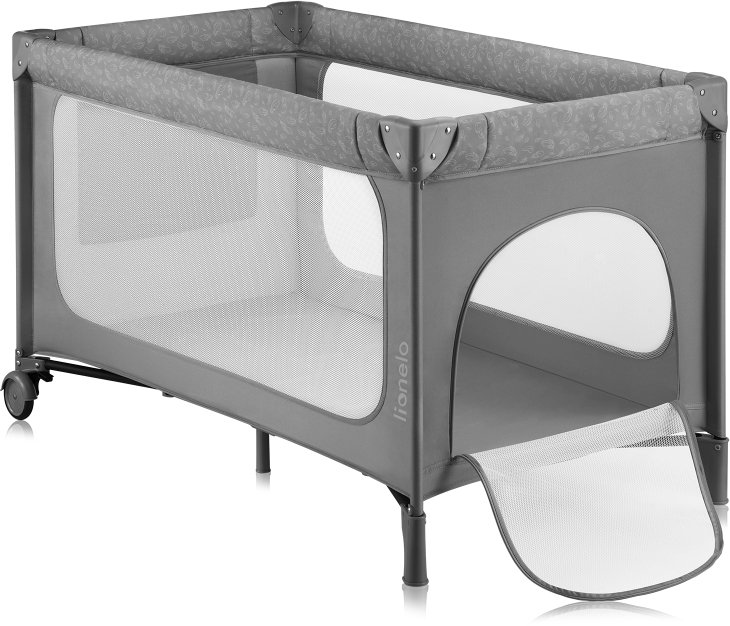 Манеж-ліжко Lionelo Jasmin Easy Fold Grey Stone - Фото 1